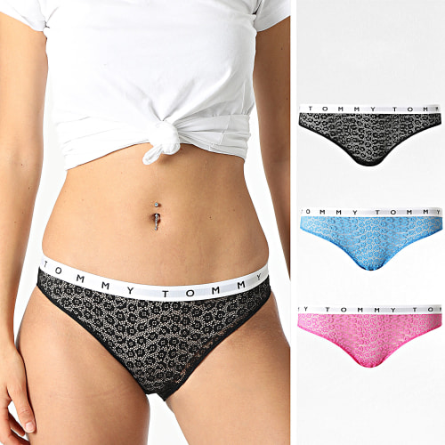 Lot de 3 Culottes 2522 Noir Bleu Rose