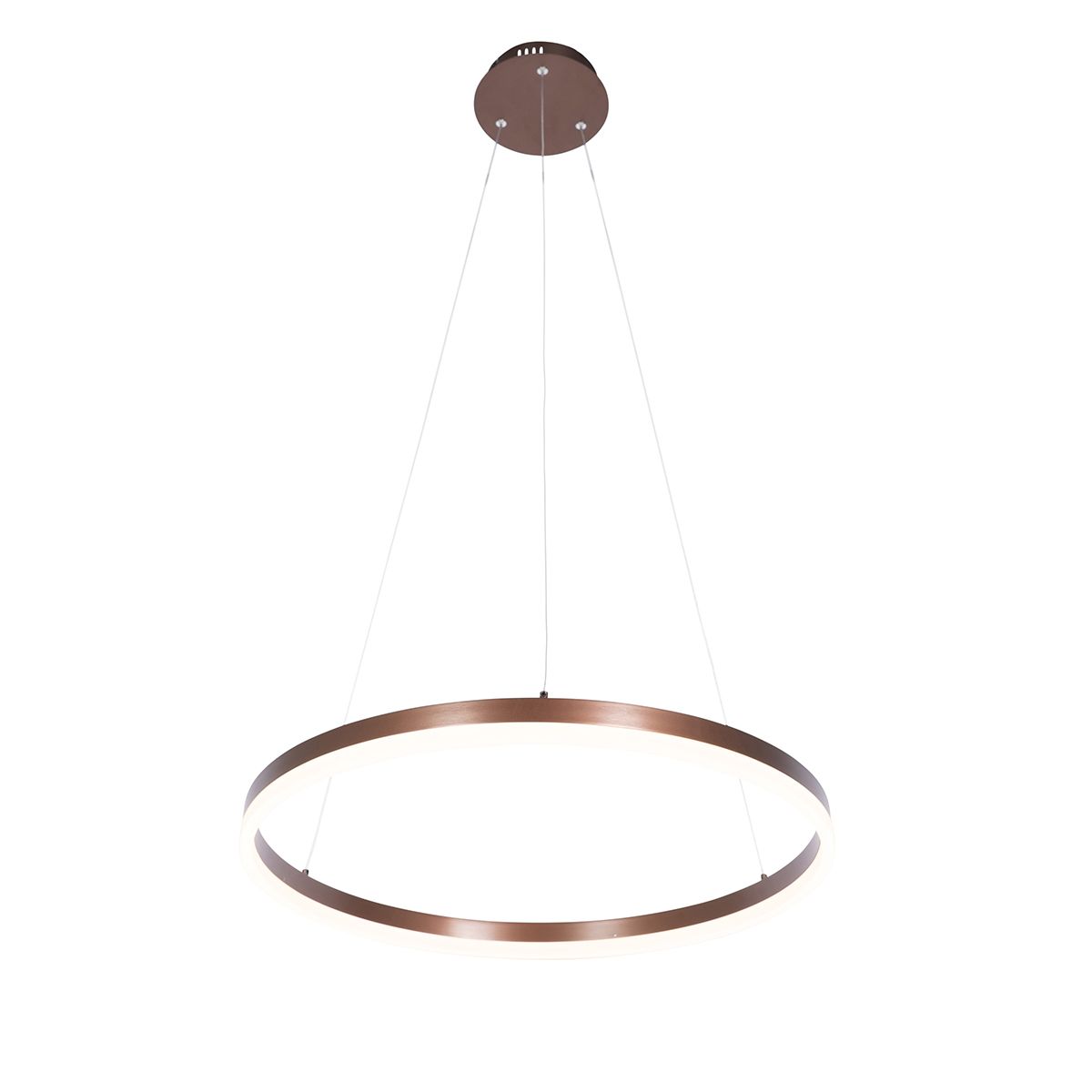 Hanglamp donkerbrons 60 cm incl. LED 3-staps dimbaar - Anello