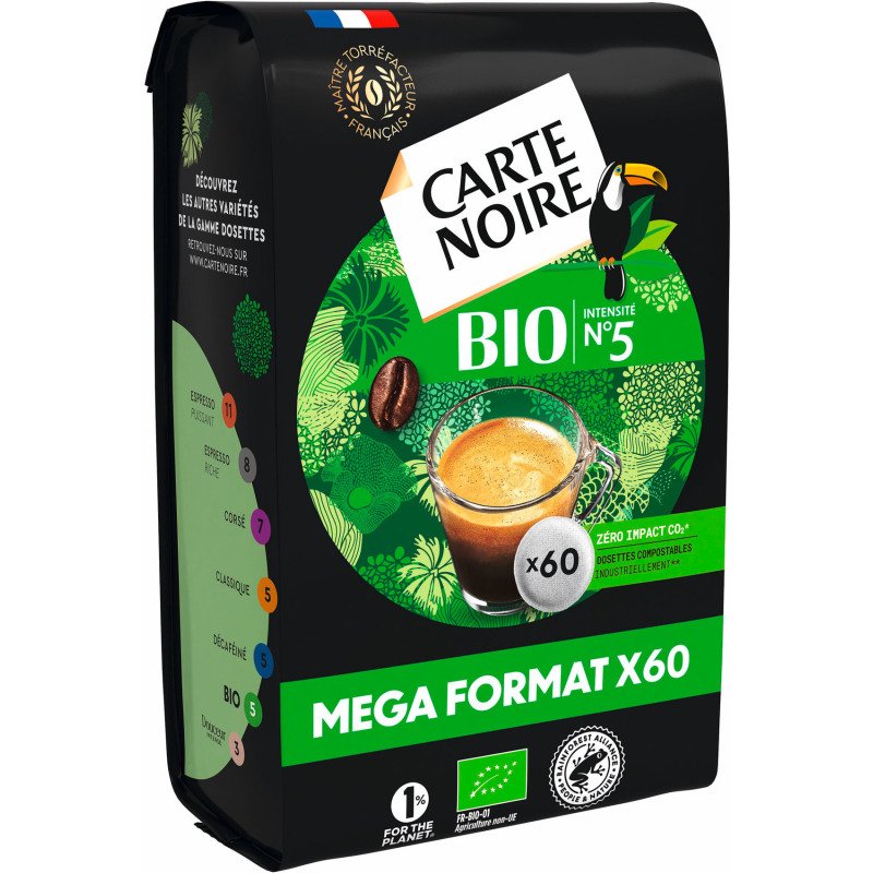 Dosettes de café Carte Noire Bio - Paquet de 60
