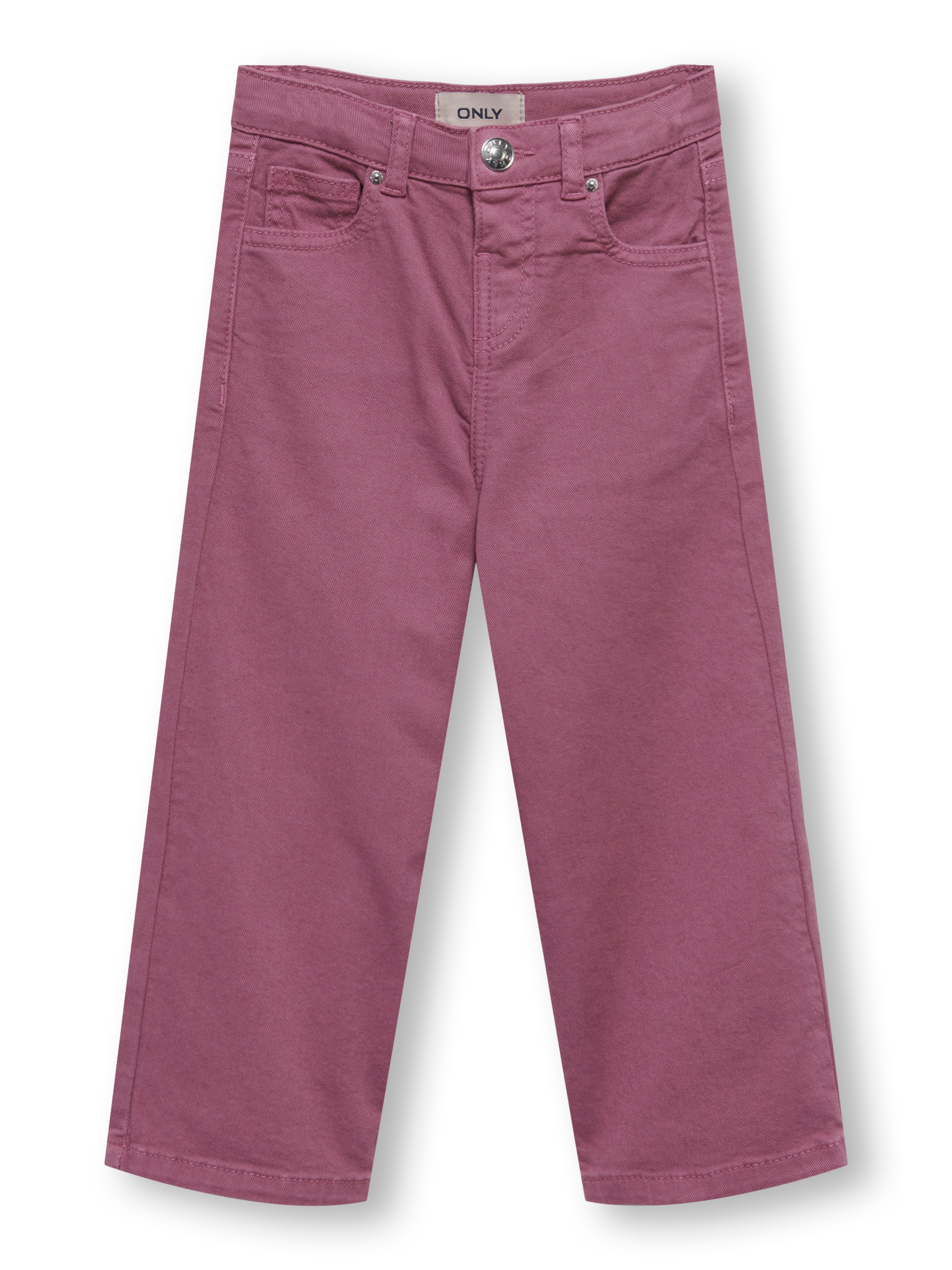 KMG Hohe Taille Weiter Beinschnitt Hose mit weitem Beinschnitt Red Violet