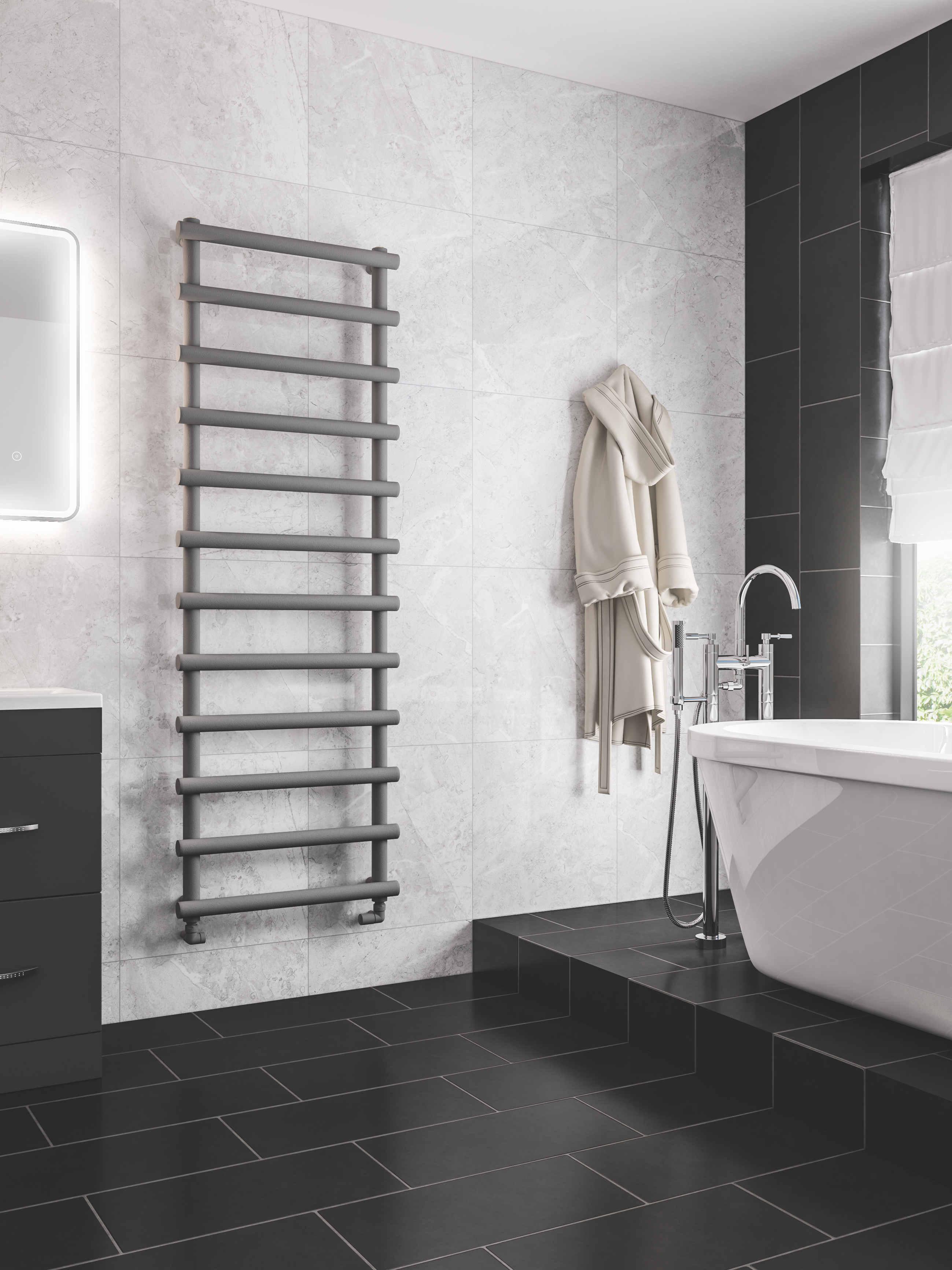 Eastbrook Marlow radiator 175 x 60cm 896 watt grijs