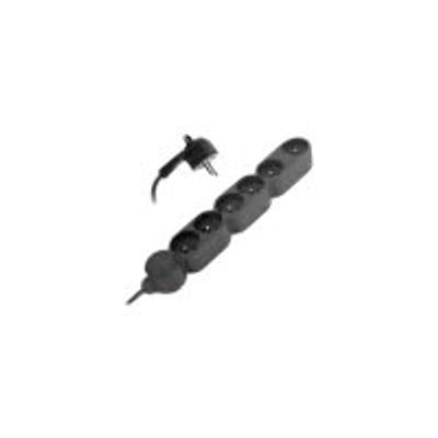 zenitech - Multiprise 3 prises avec interrupteur - noir - 1,5 m