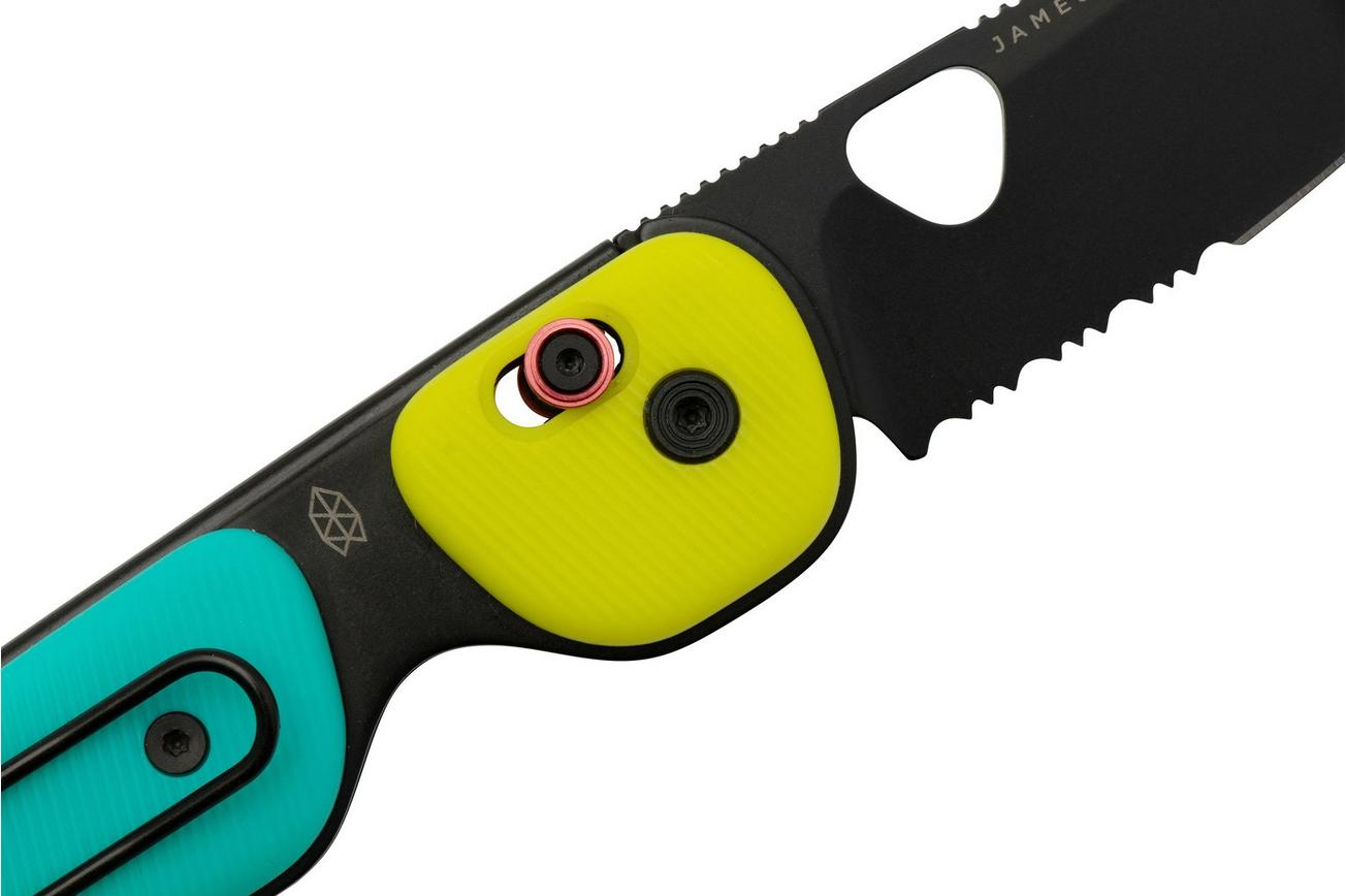 The James Brand The Redstone, Neon, Turquoise PP, black, Serrated, KN118191-01, zakmes