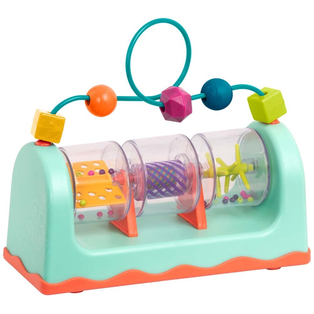 B.TOYS B. Spin & Roll - Motorikspielzeug türkis mit Perlenlabyrinth