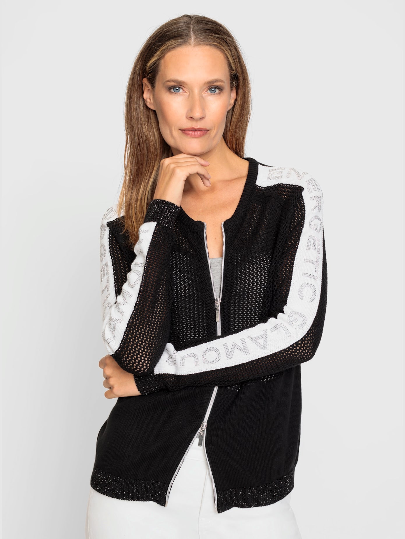 Veste en tricot mélange de tricots moderne