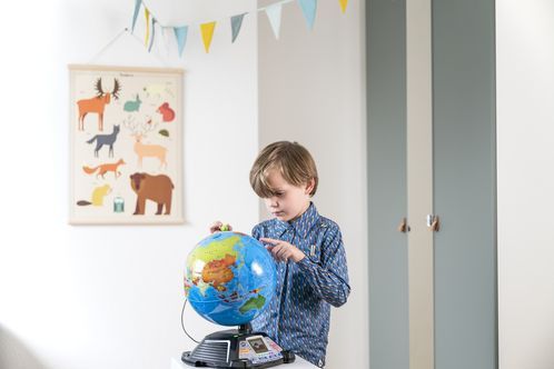 VTech - Mijn Interactieve Video Globe - Educatief Speelgoed - Multicolor - LCD