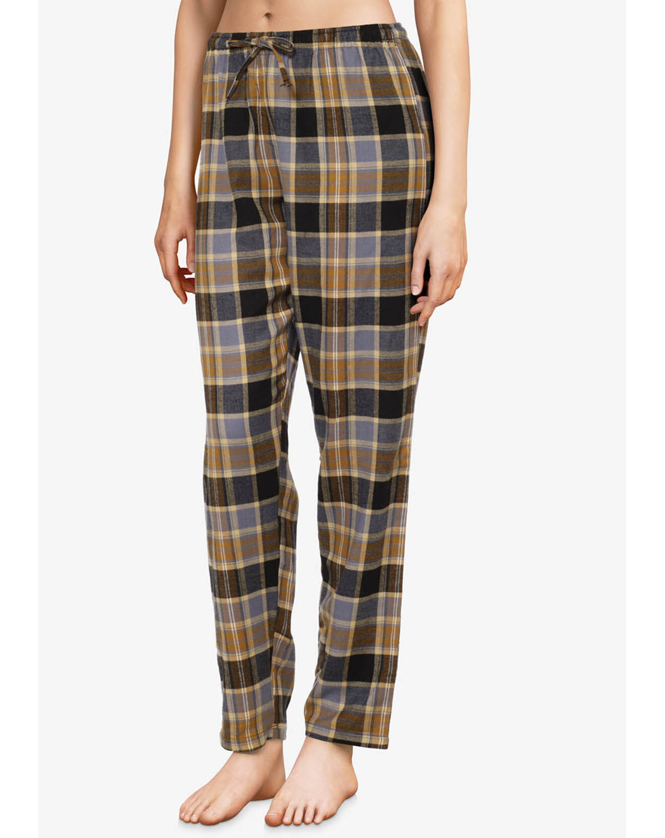 Femilet Pantalon de pyjama Ecossais marron/noir