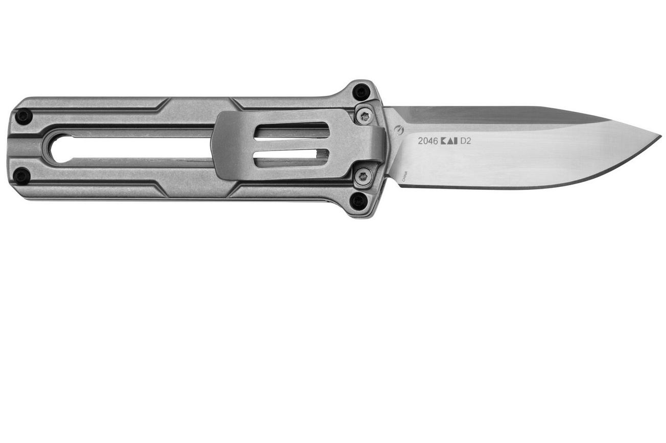 Kershaw Cybernet 2046 Two-Tone D2, Stonewashed Steel, utility zakmes