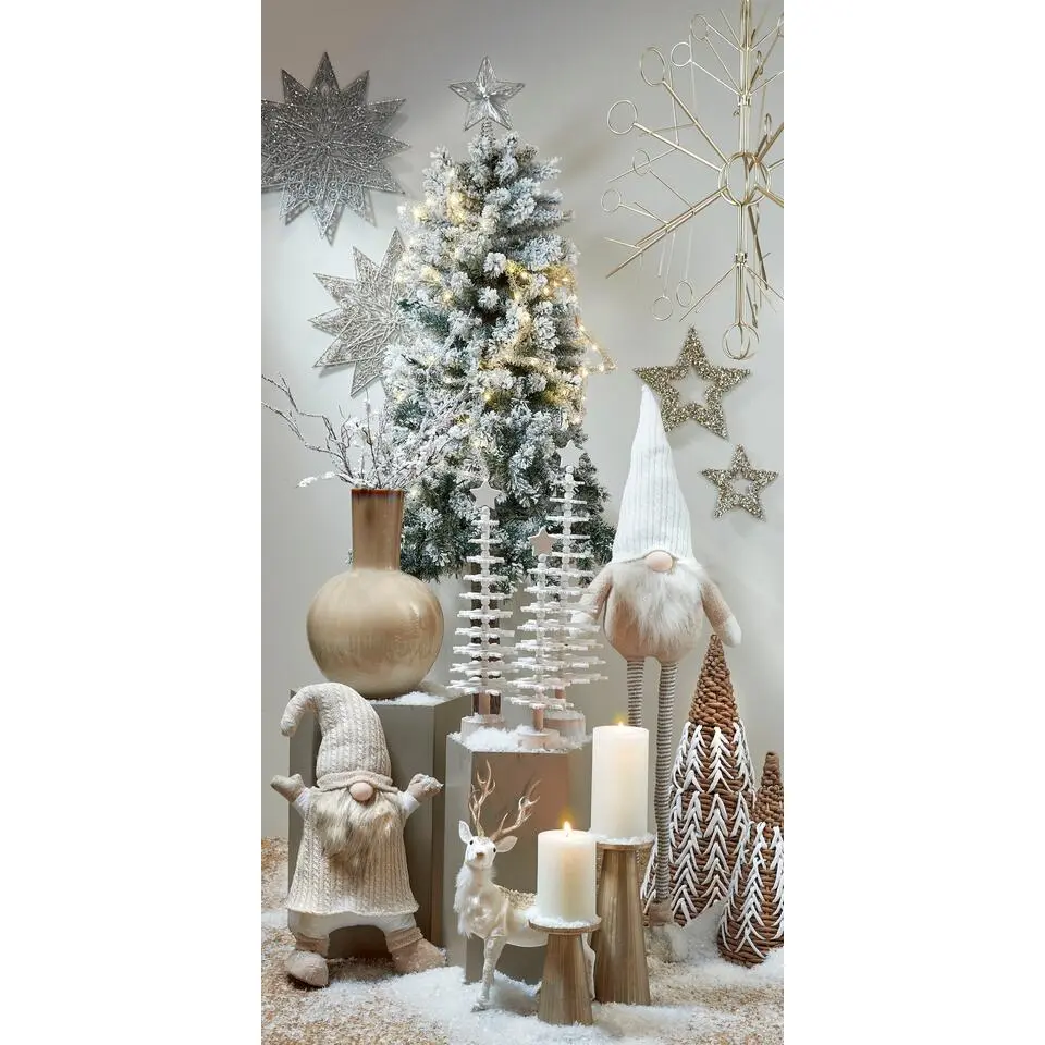 Mica Decorations Holm Vaas - H42 x Ø27,5 cm - Keramiek - Crème