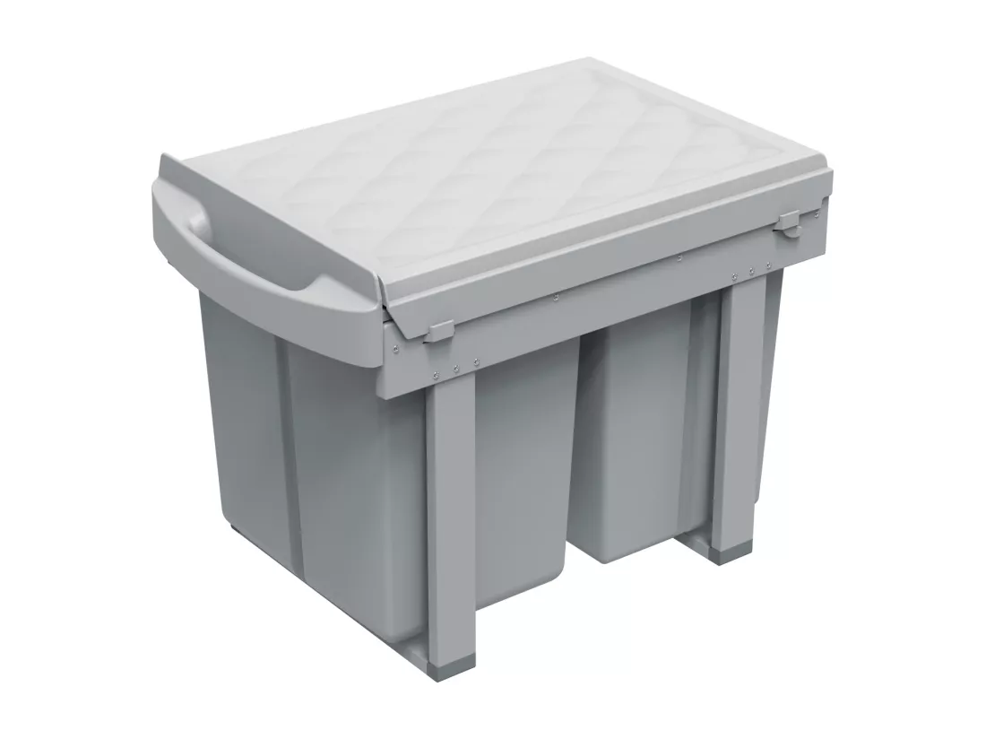 Poubelle encastrable 31L avec 3 compartiments