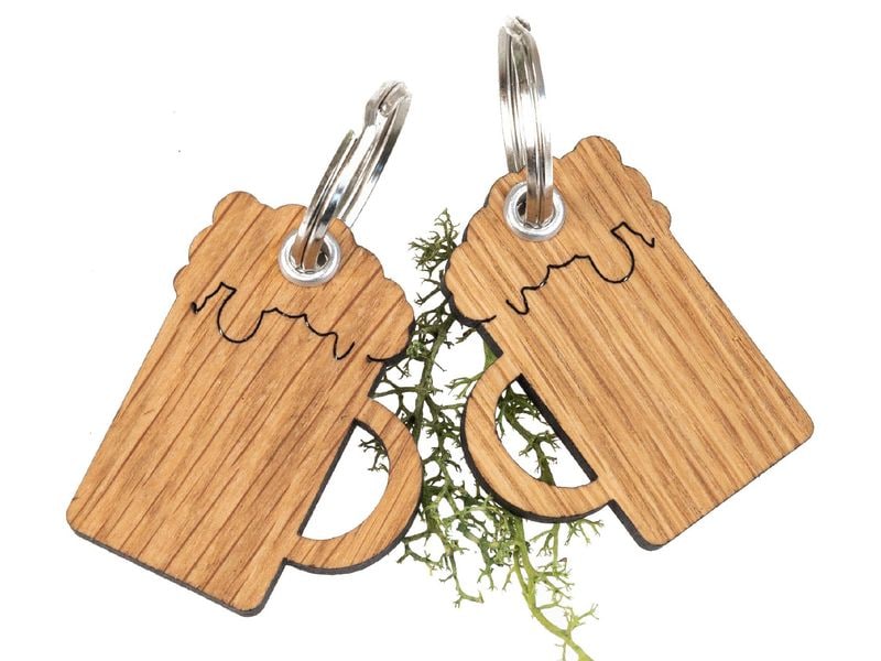 HobbyFun Schlüsselanhänger Bierkrug 1 Stück Accessoire für den Schlüsselbund