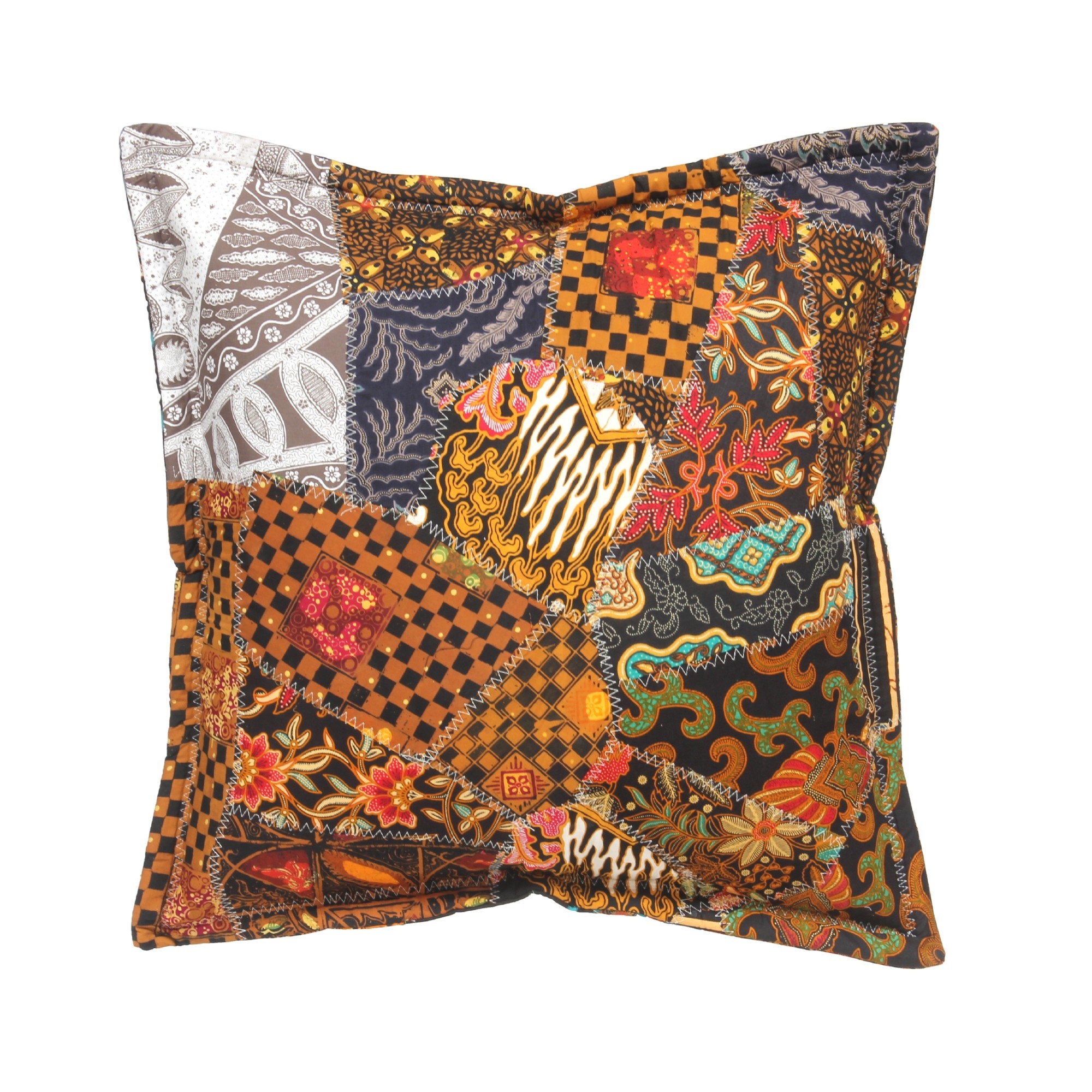 Patchwork Kissenhülle, multicolor, T 60 cm, B 60 cm von fischer's lagerhaus