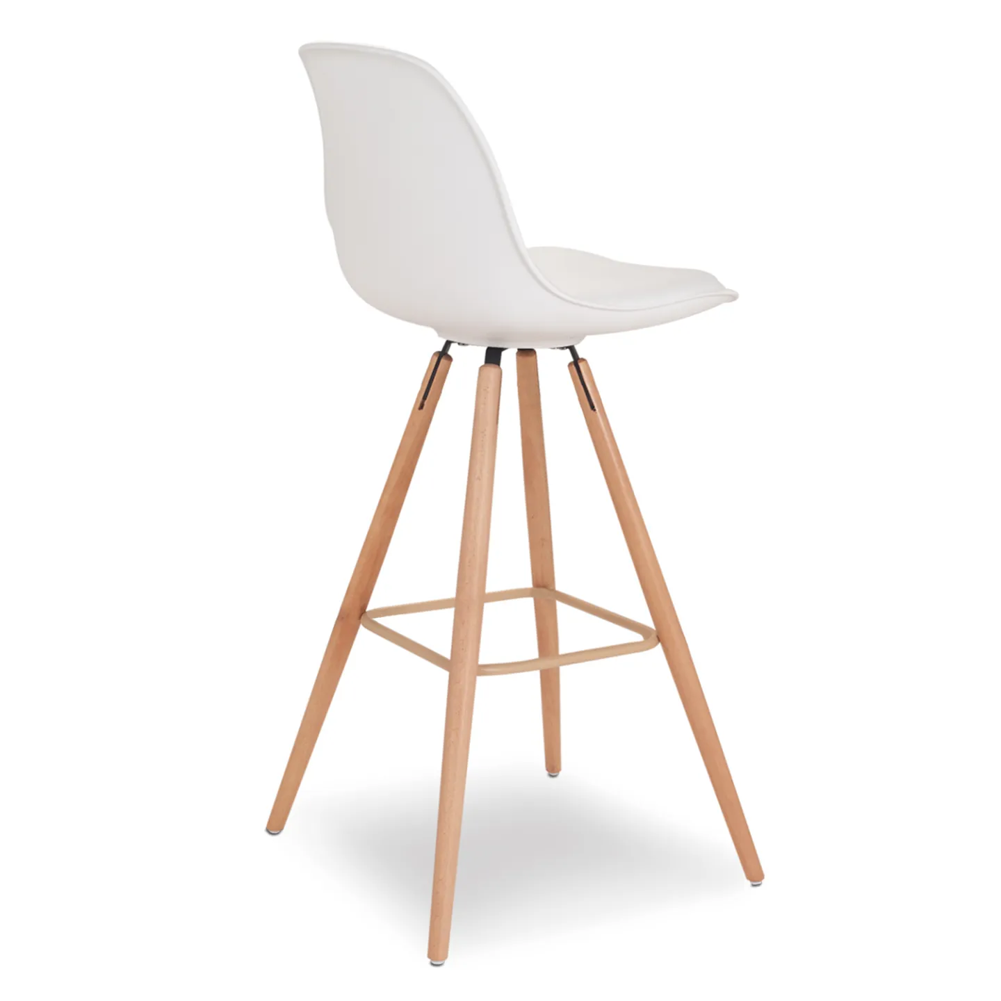 Lot de 4 tabourets de bar SARA mix color gris foncé, gris clair, blanc et bleu canard