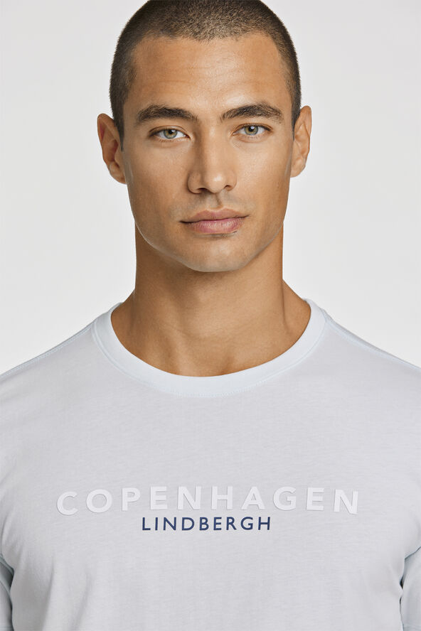 Lindbergh Copenhagen print tee S/S Lt blue 224