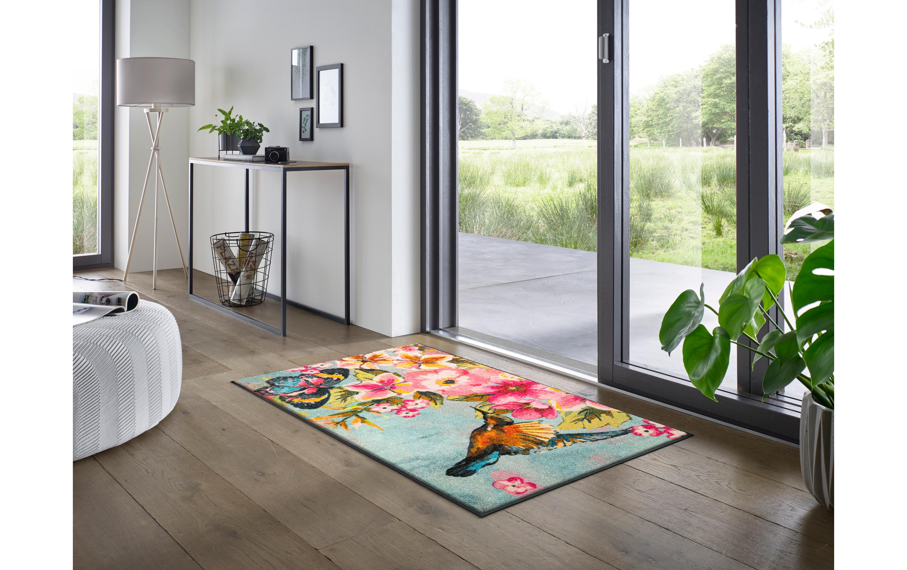 Fussmatte Bloomibri 75 cm x 120 cm<br>Rutschfeste Schmutzfangmatte