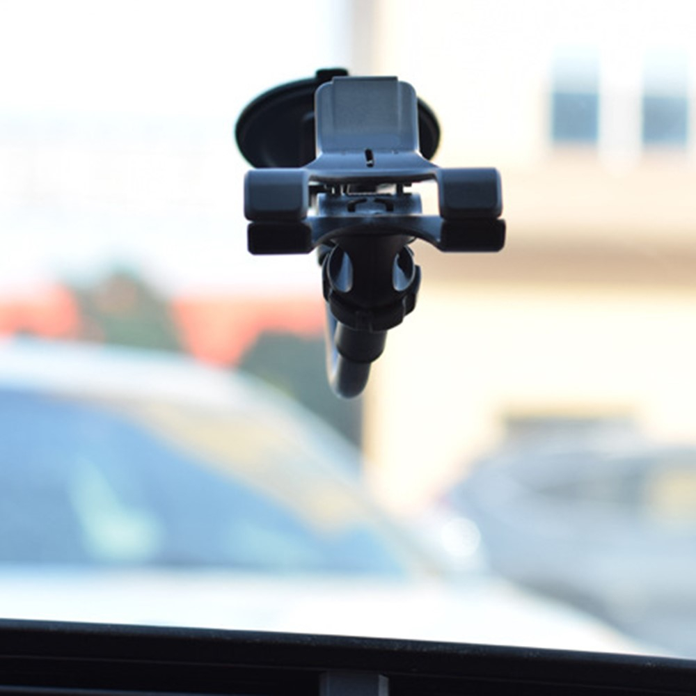 Universal  Auto KFZ Schwanenhals Smartphone Halterung mit Saugnapf und Verriegelung - Schwarz