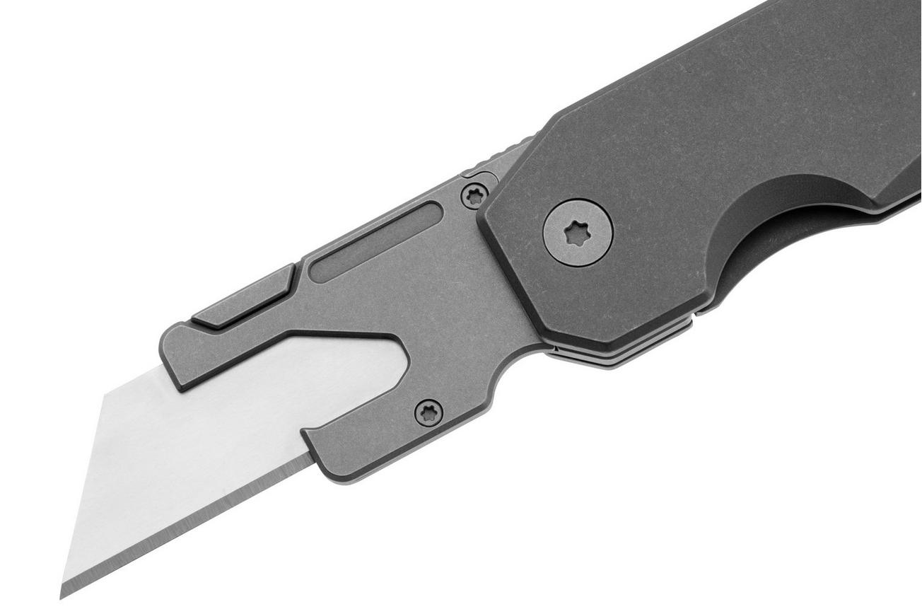 Big Idea Design Ti Utility Knife TI-UK Stonewashed Titanium, Stainless Steel, utility zakmes
