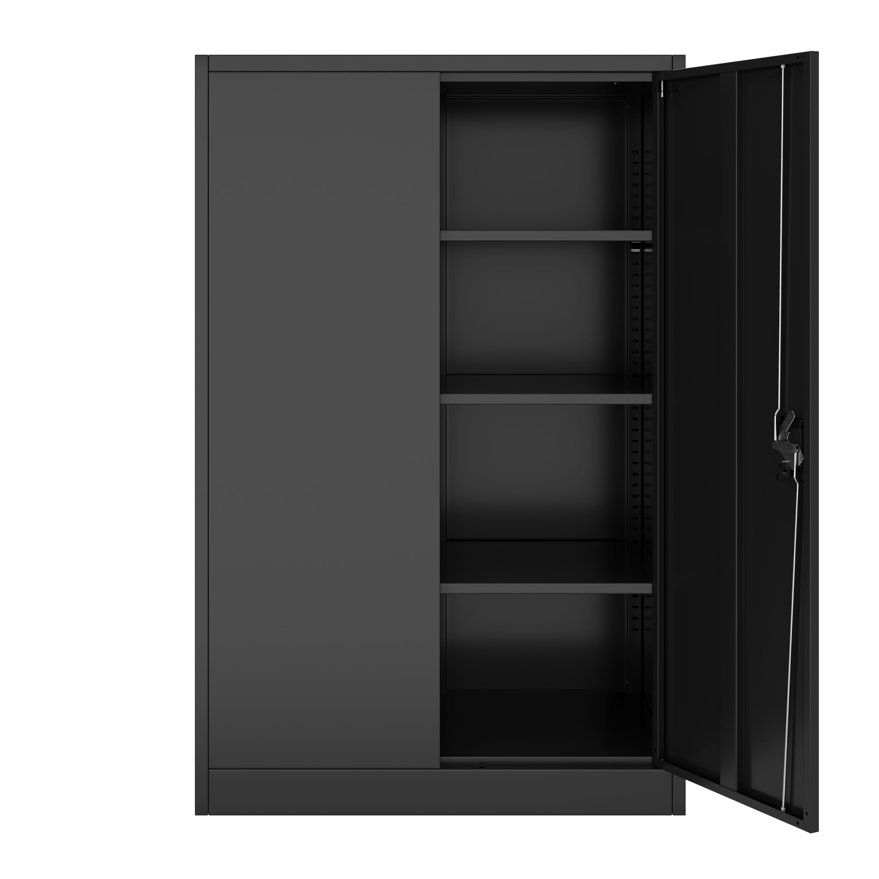 Aktenschrank mit 4 Böden 90 x 140 cm schwarz