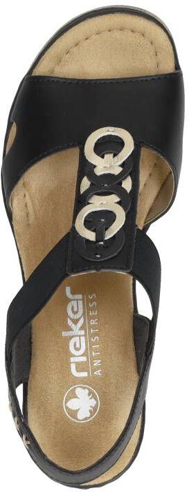 Rieker Sandalen Hak zwart