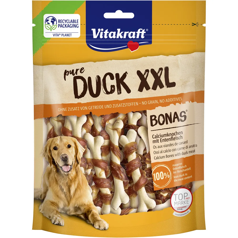 Vitakraft DUCK XXL BONAS Calciumben m. andekød - 200 g.