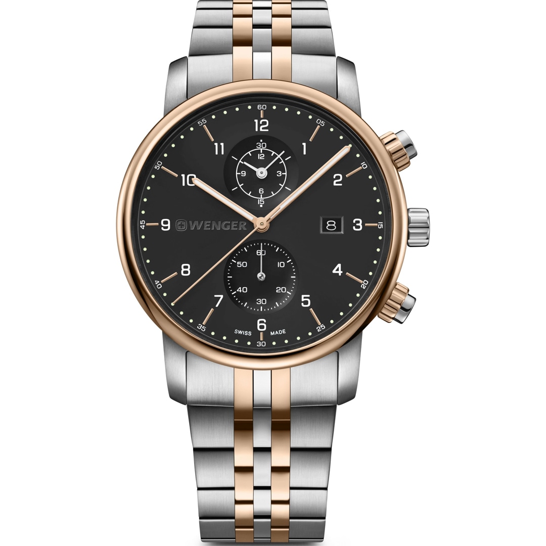 Wenger Urban Classic Chrono Schwarz / Bicolor Ø 42mm