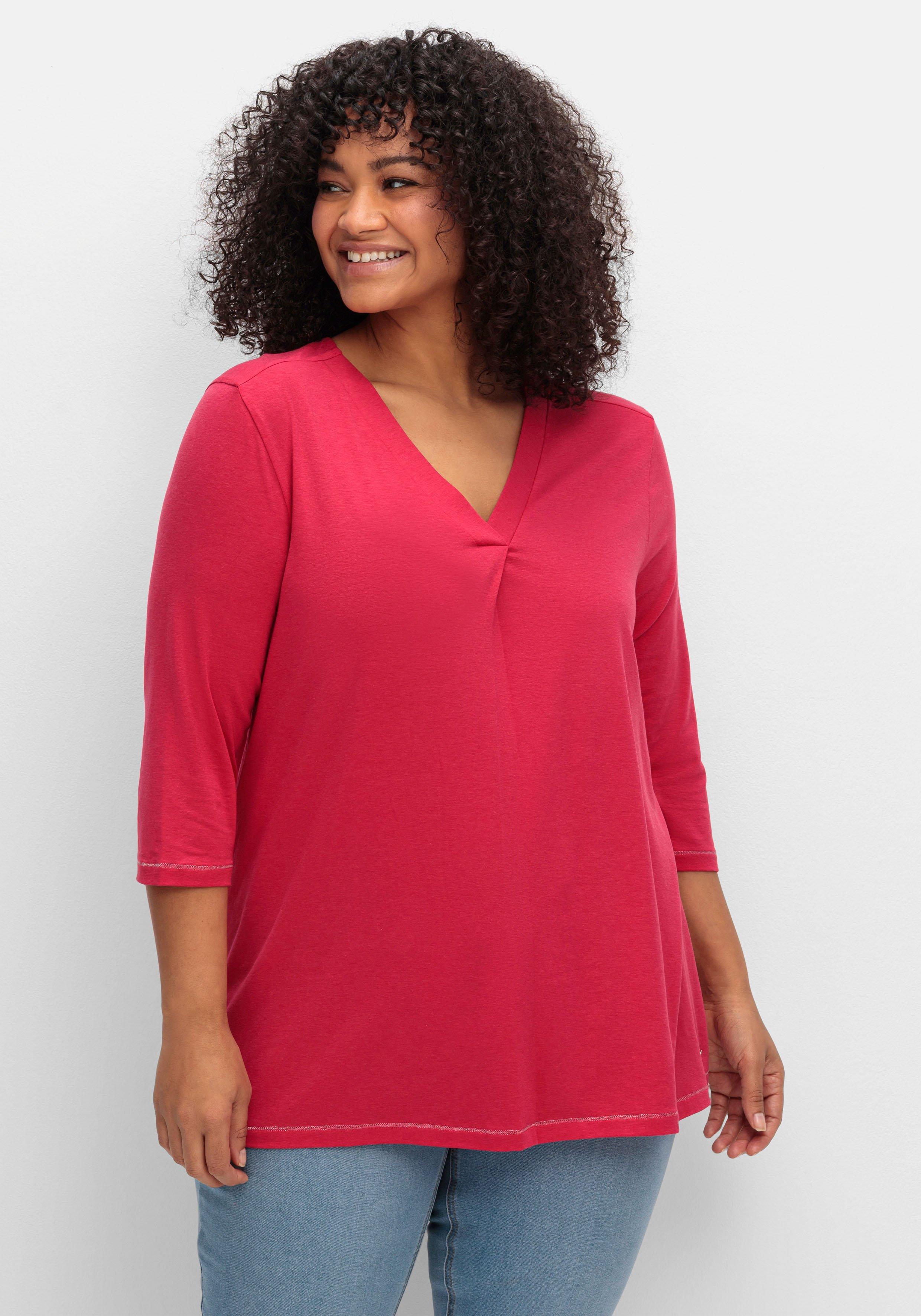 3/4-Arm-Shirt in leichter A-Linie, mit  TENCEL™ Lyocell