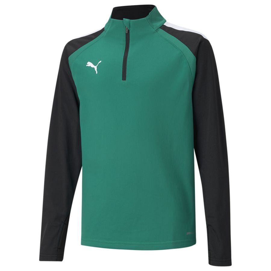 PUMA teamLIGA Fermeture Éclair 1/4 Top - Vert/Noir - Enfant