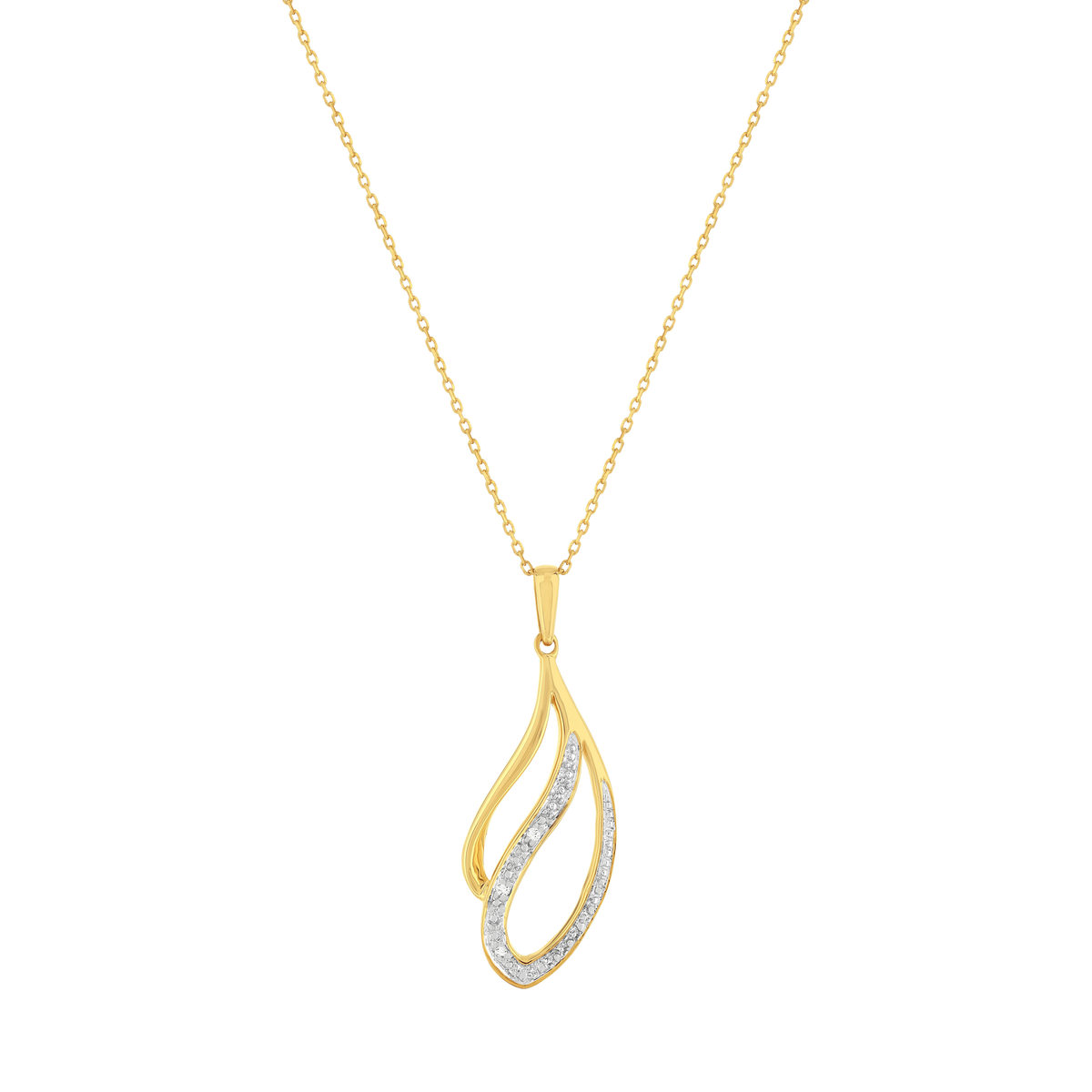 Collier or 375 2 tons diamants 45 cm avec anneau de raccourcissement à 42 cm