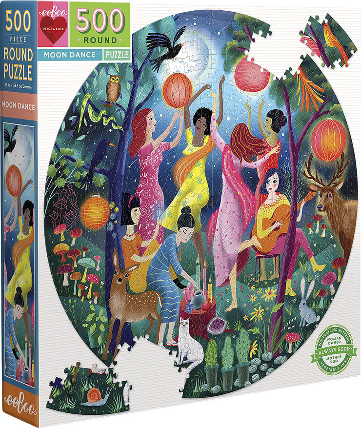 eeBoo eeBoo - Rundt puslespil 500 brk - Moon Dance