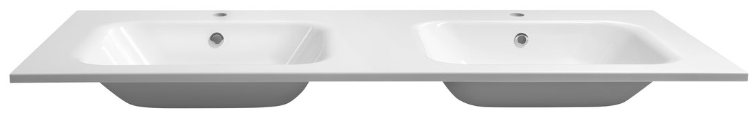 Sapho Areca wastafel met kraangat 140cm wit glans