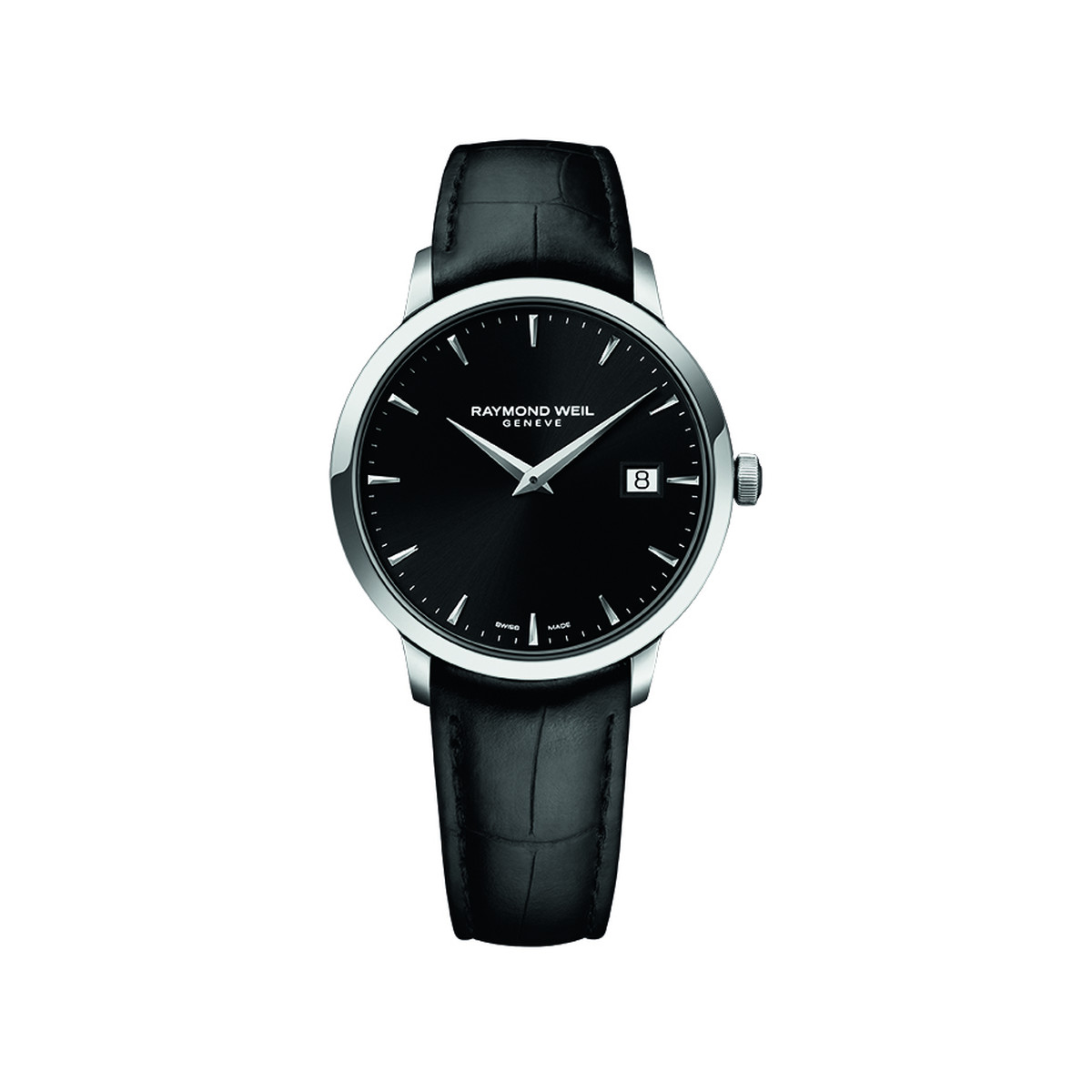 Montre Raymond Weil Toccata homme acier cuir noir