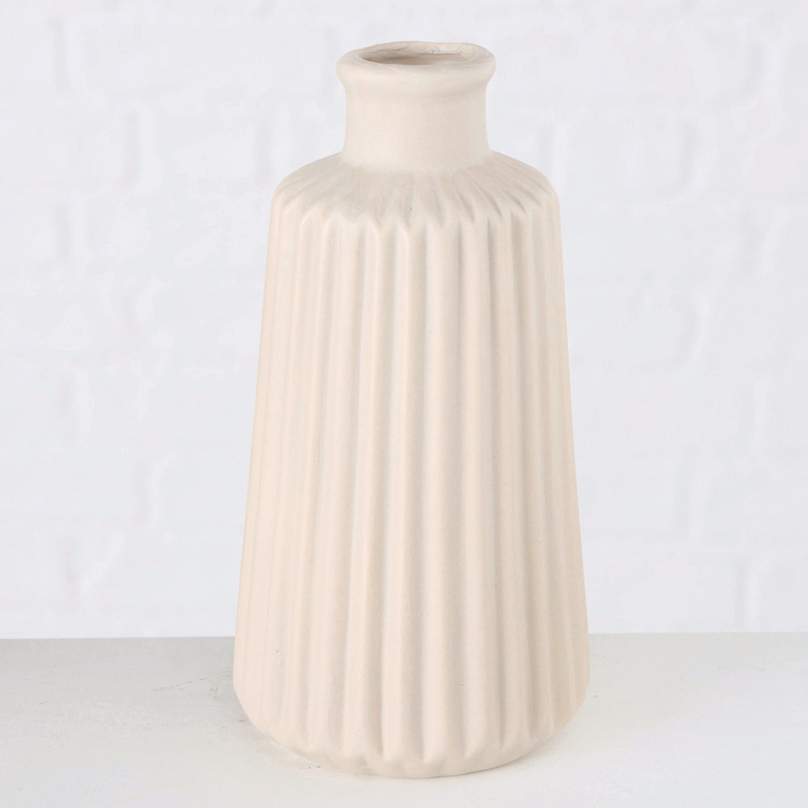 Vase - beige - Porzellan - 17 cm hoch