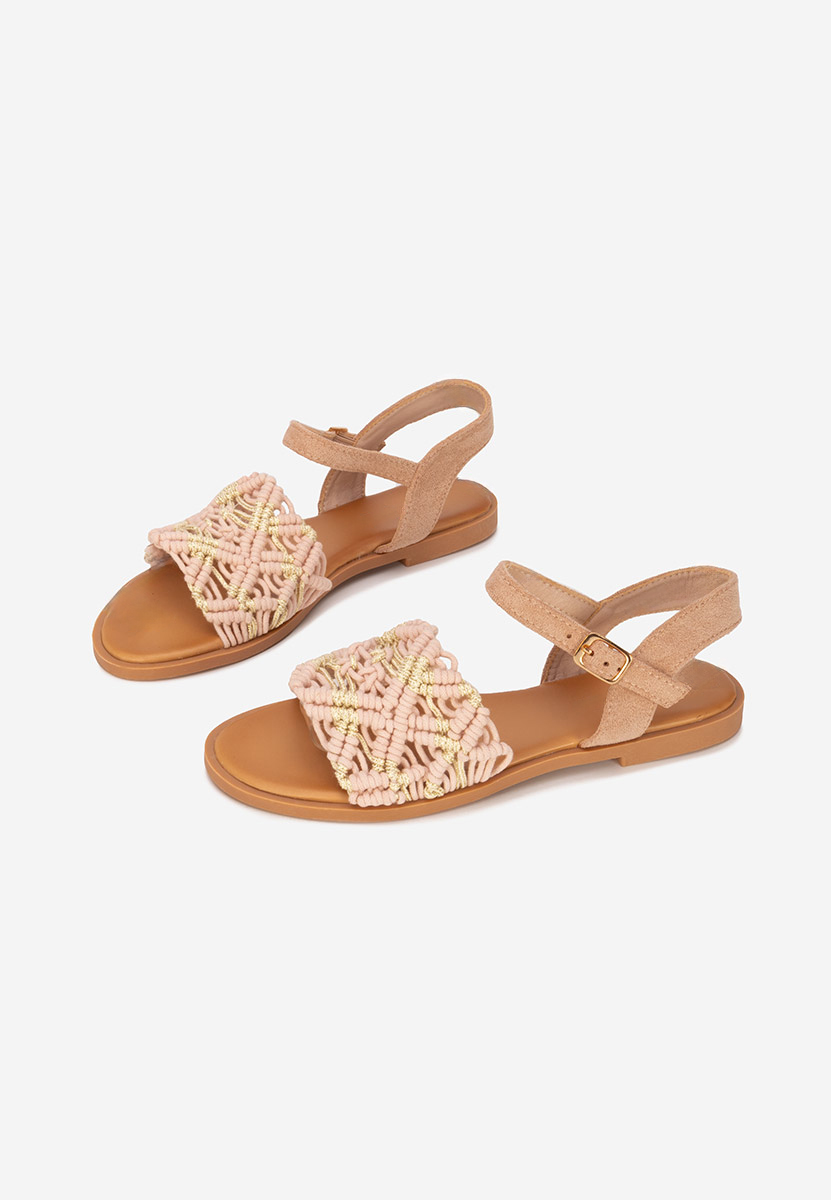 Sandales femme sans talon roses Natamia