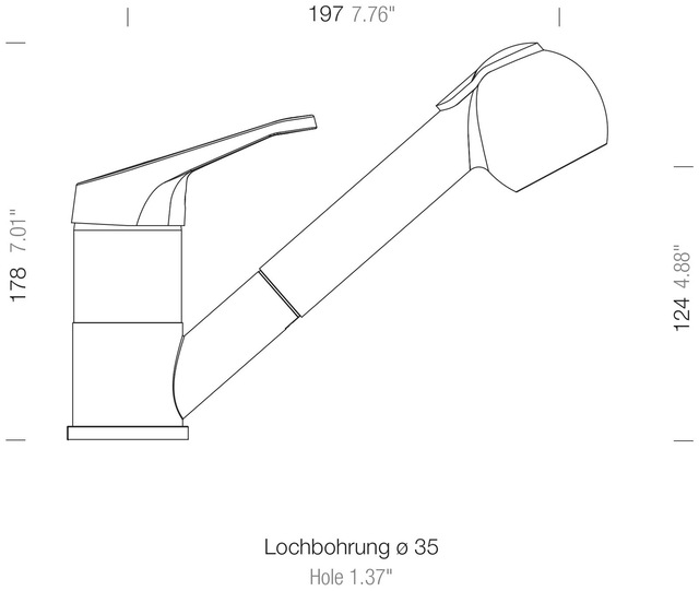 Schock Küchenarmatur »Armatur Cosmos SB« ausziehbarer Auslauf, Strahl-Brausefunktion