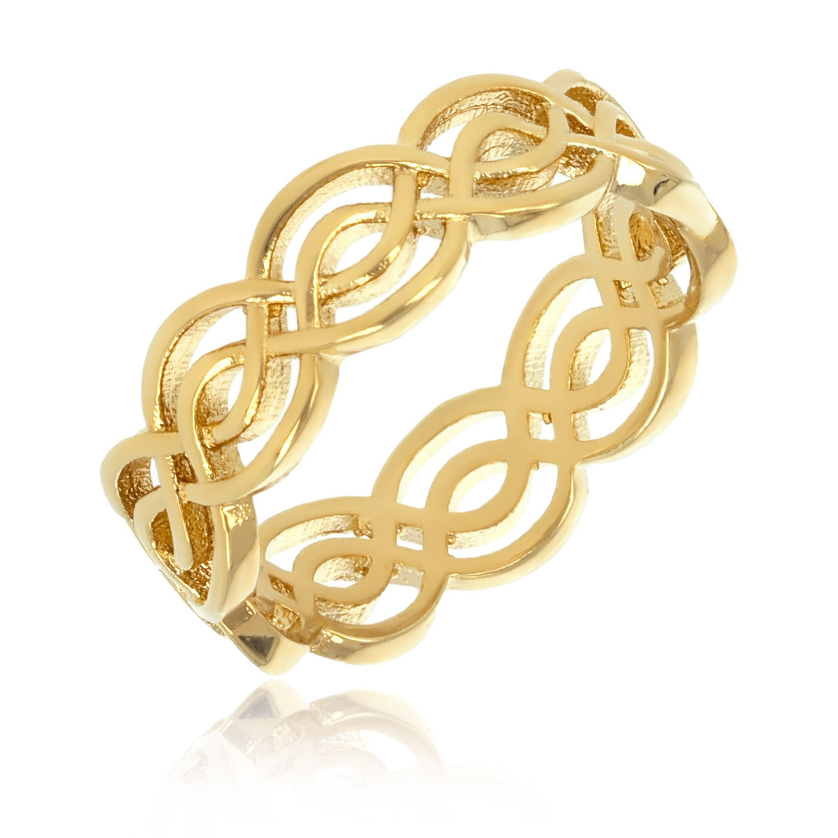 Bague plaqué or ajourée