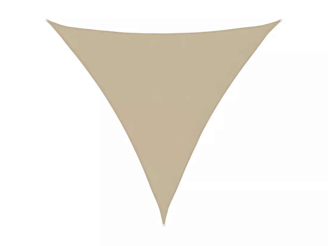 Voile d'ombrage en tissu Oxford triangulaire 3,6x3,6x3,6 m Beige