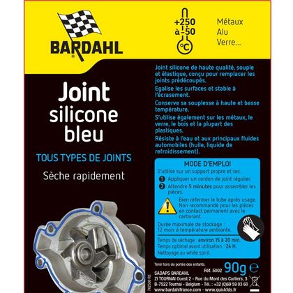 Colle Bardahl JOINT SILICONE BLEU 120GR Universel