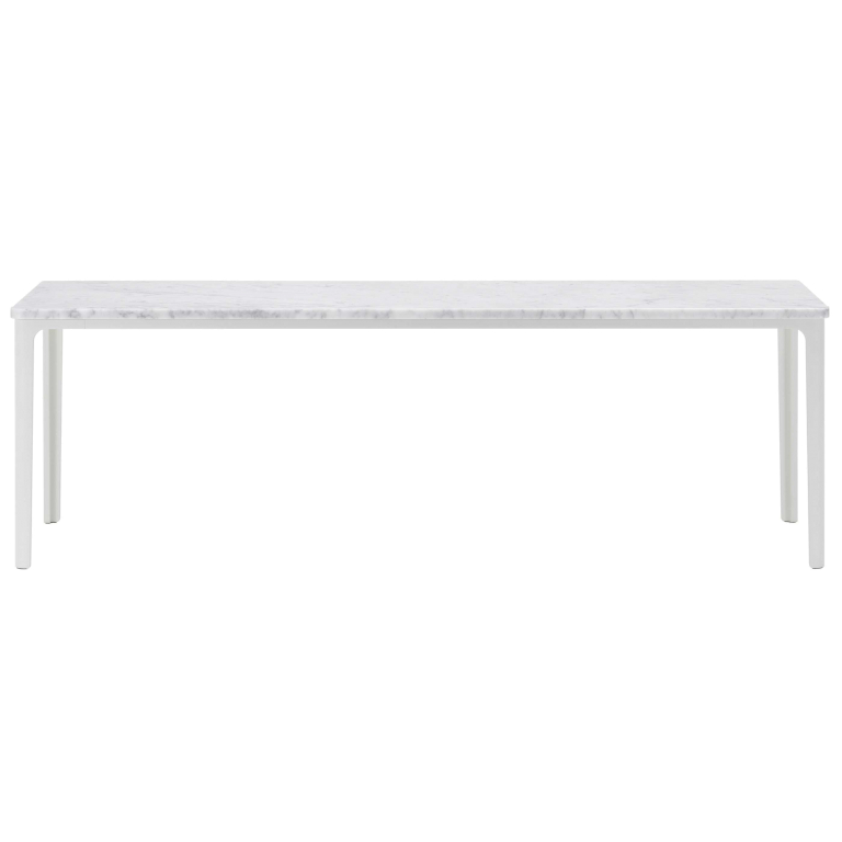 Vitra Plate salontafel 113x41 wit marmer, onderstel wit