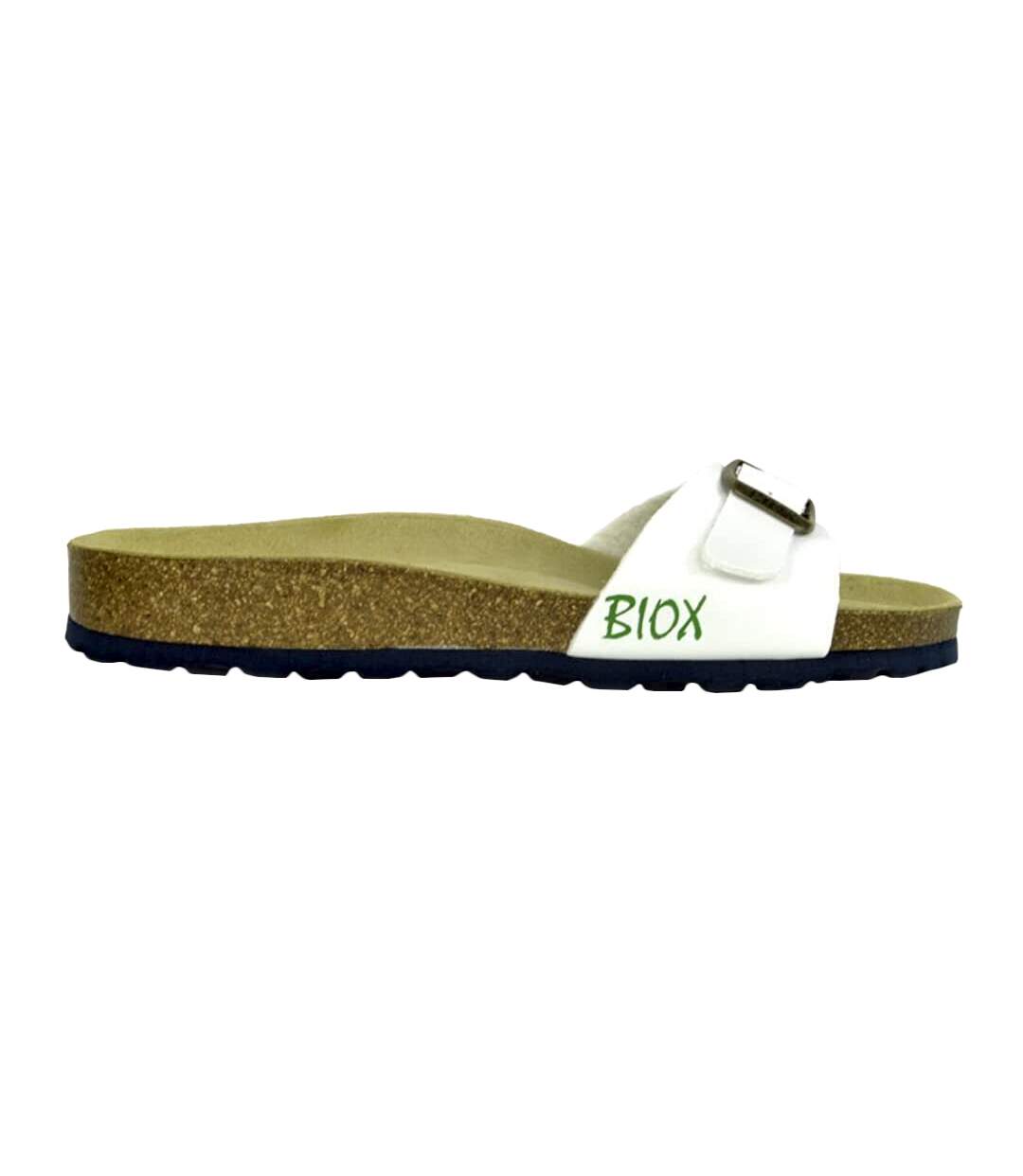 Biox - Claquette MALAGA SANO - Femme (Blanc / Beige) - UTBS3000