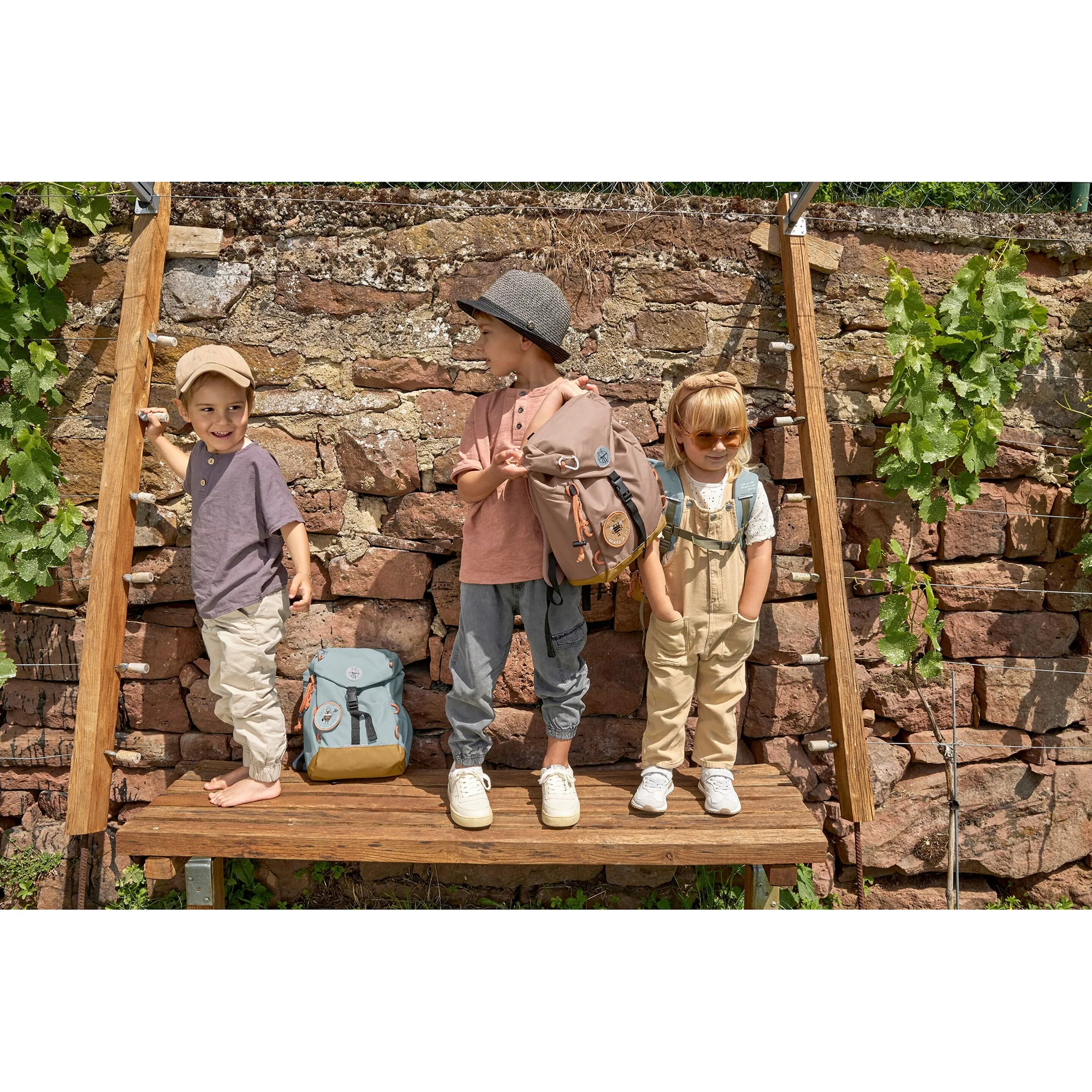 Lässig Kindergartenrucksack Mini Outdoor Backpack Nature hellblau