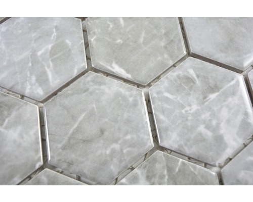 Keramisch mozaïek HX Curio MG Hexagon 32,5x28,1 cm Grijs