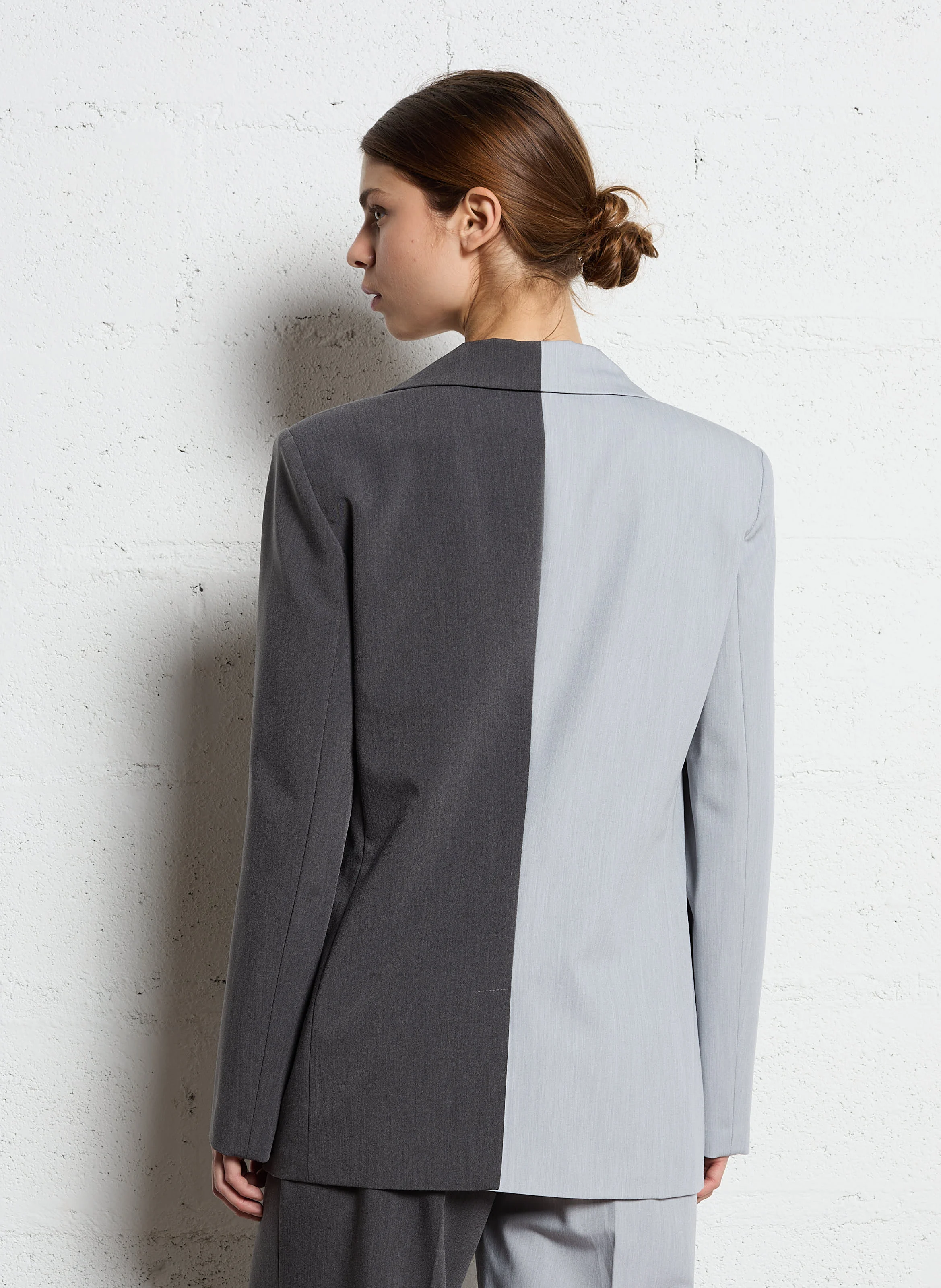 Pantalon large| Gris