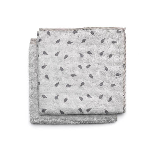 Brabantia Sink Side schoonmaakdoekjes microvezel 30 x 30 cm, set van 2 - Light Grey