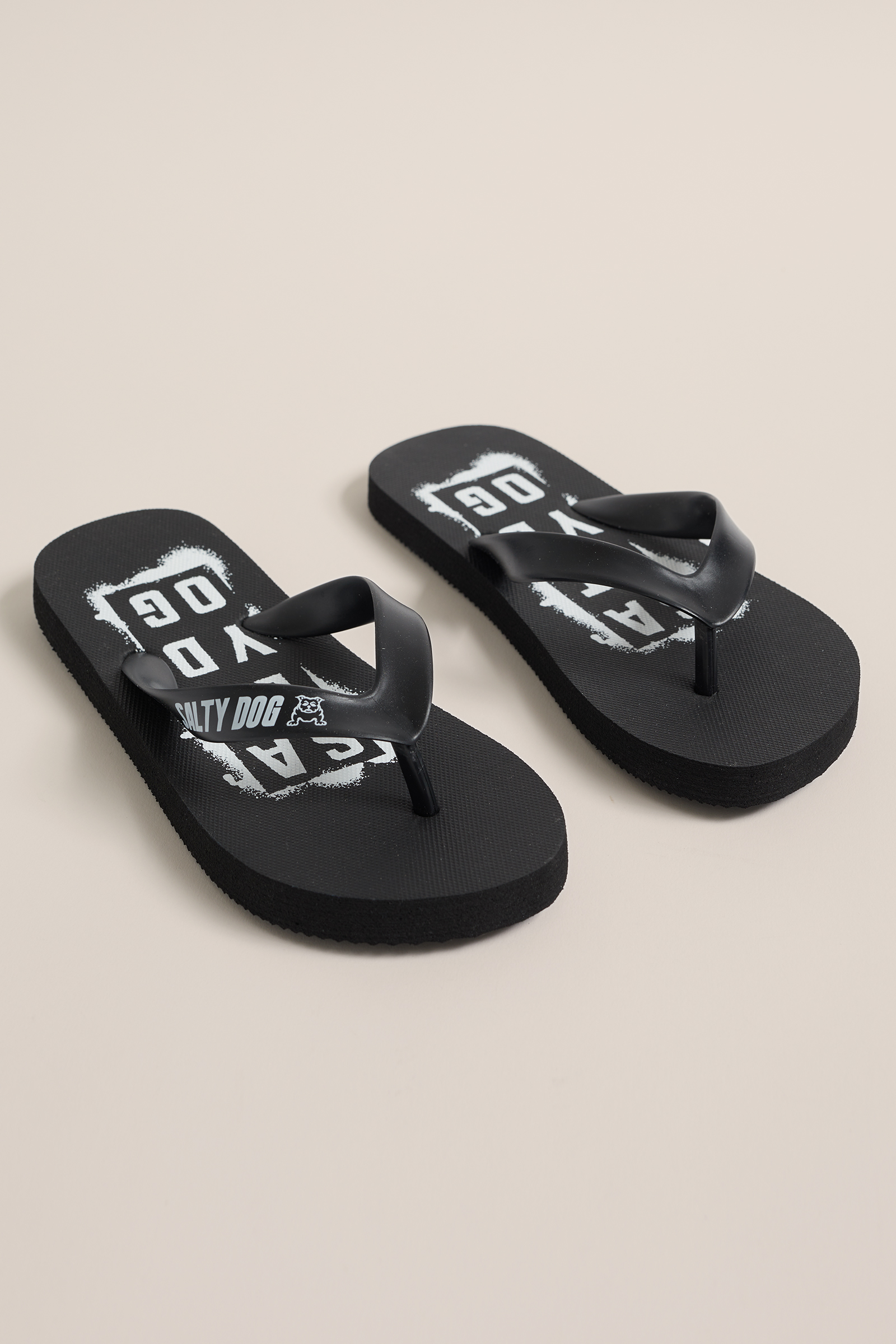 Jongens teenslippers met opdruk WE Fashion Zwart