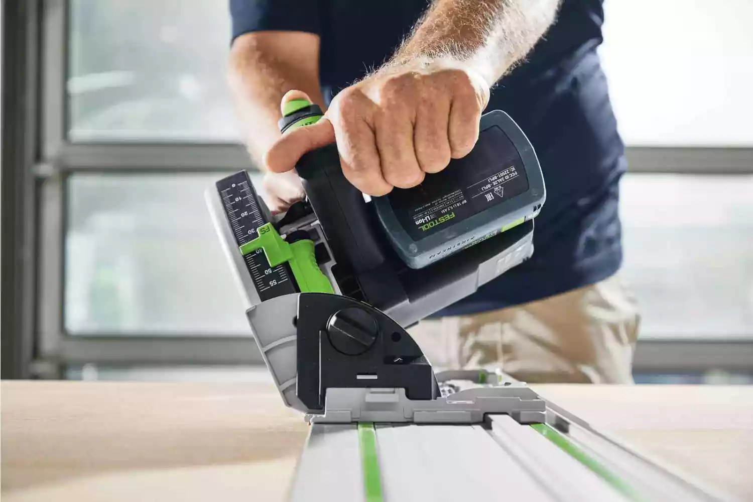 Festool TSC 55 5,0 KEBI-Plus/XL 18V Li-Ion accu invalzaag set (2x 5,0Ah) in systainer - 160mm