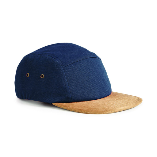 Gorra Plana Con Visera De Piel De Ante 5 Paneles Beechfield (Paquete De 2)