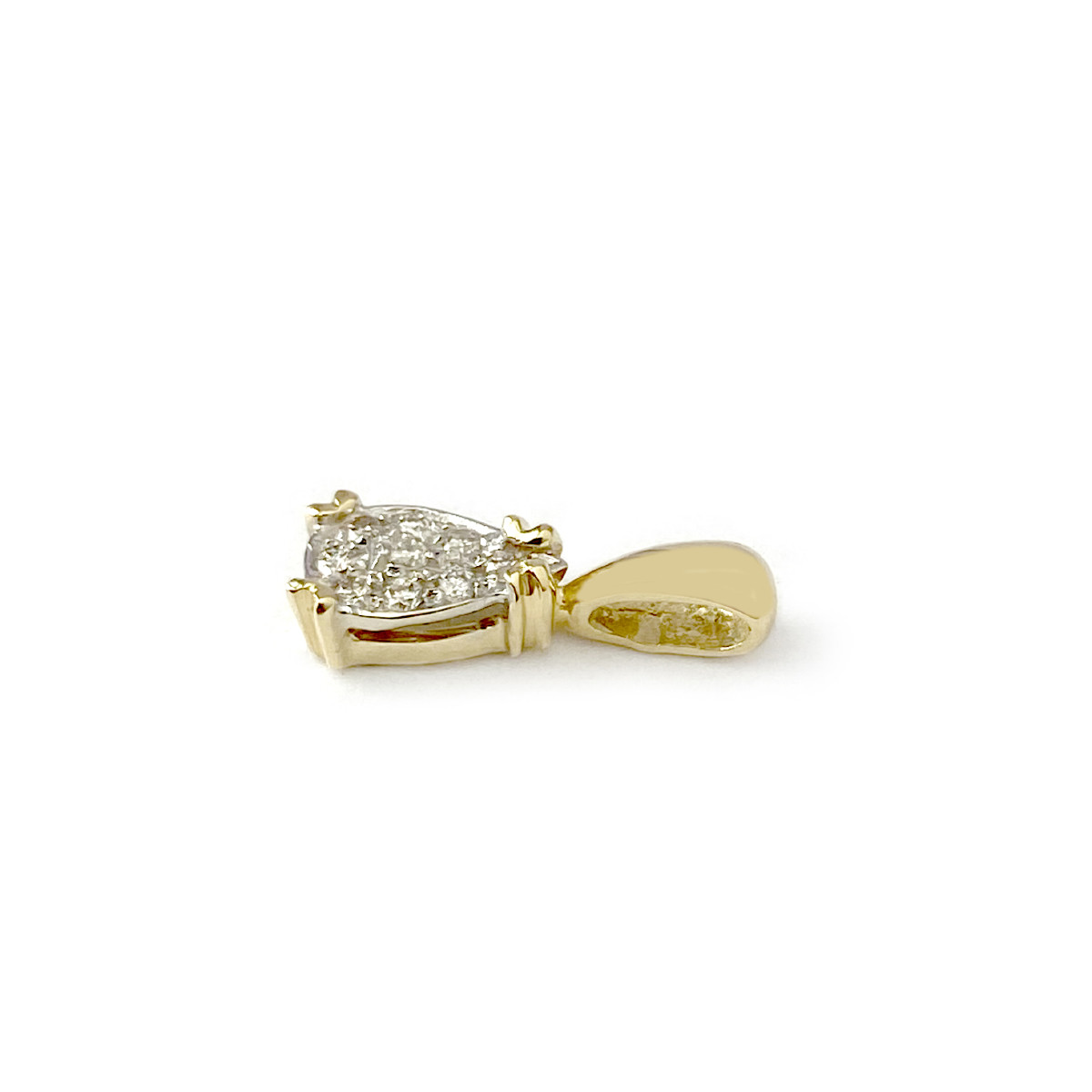 Pendentif d'occasion or 750 2 tons diamants