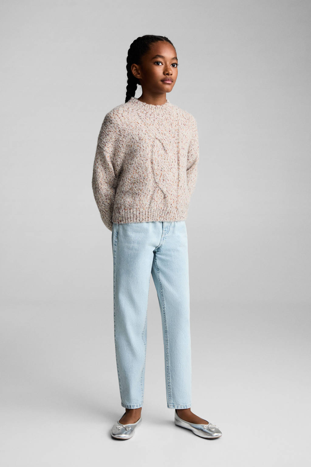 Mango Kids gebreide trui roze