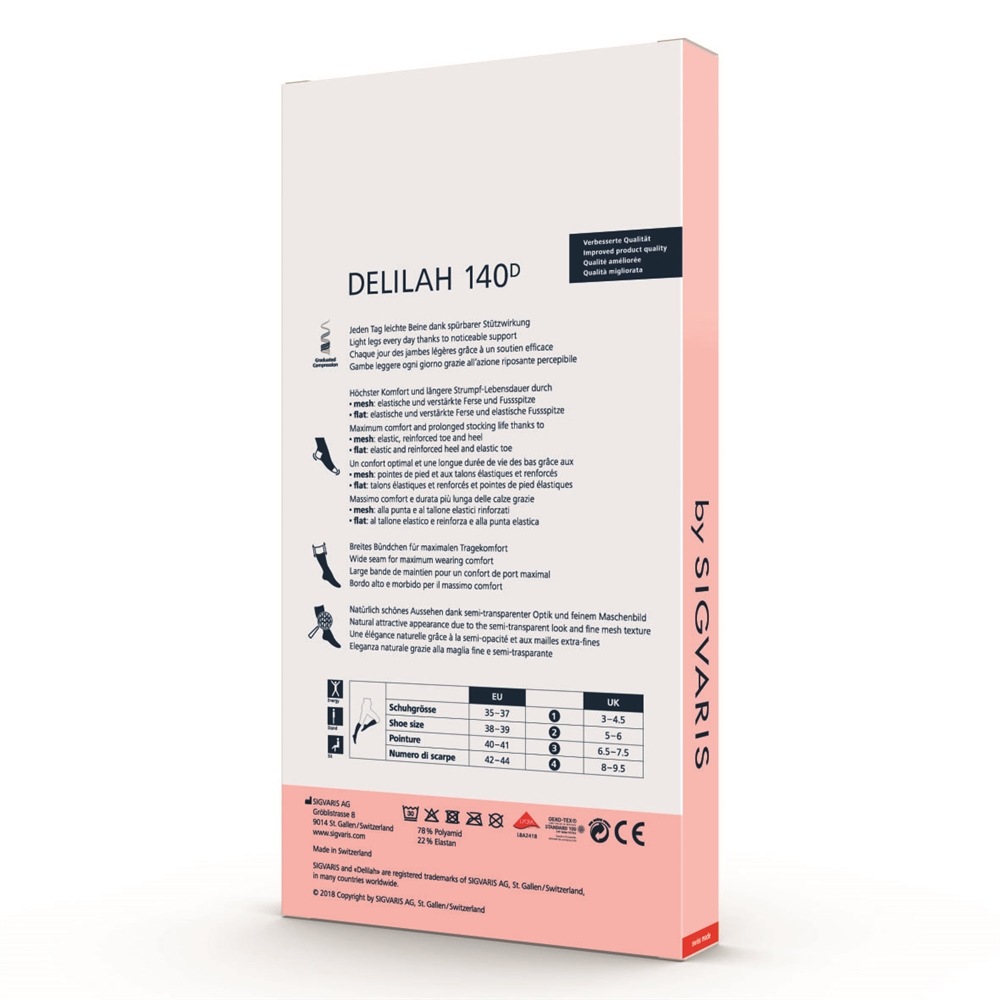 SIGVARIS Delilah A-D 140D mesh Gr4 geschlossen skin 1 Paar