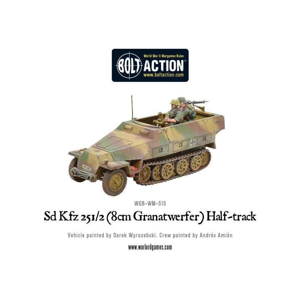 Bolt Action - German - Sd.Kfz 251/2 Ausf D (8cm Granatwerfer) Half Track (Plastic Box)